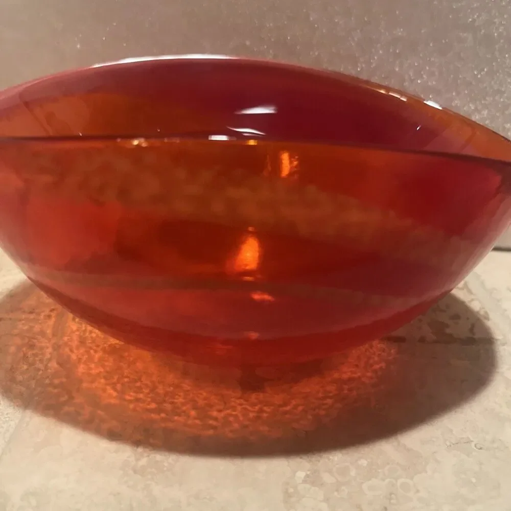 Murano Glass Sunset Bowl Crate & Barrel Small Made in Italy